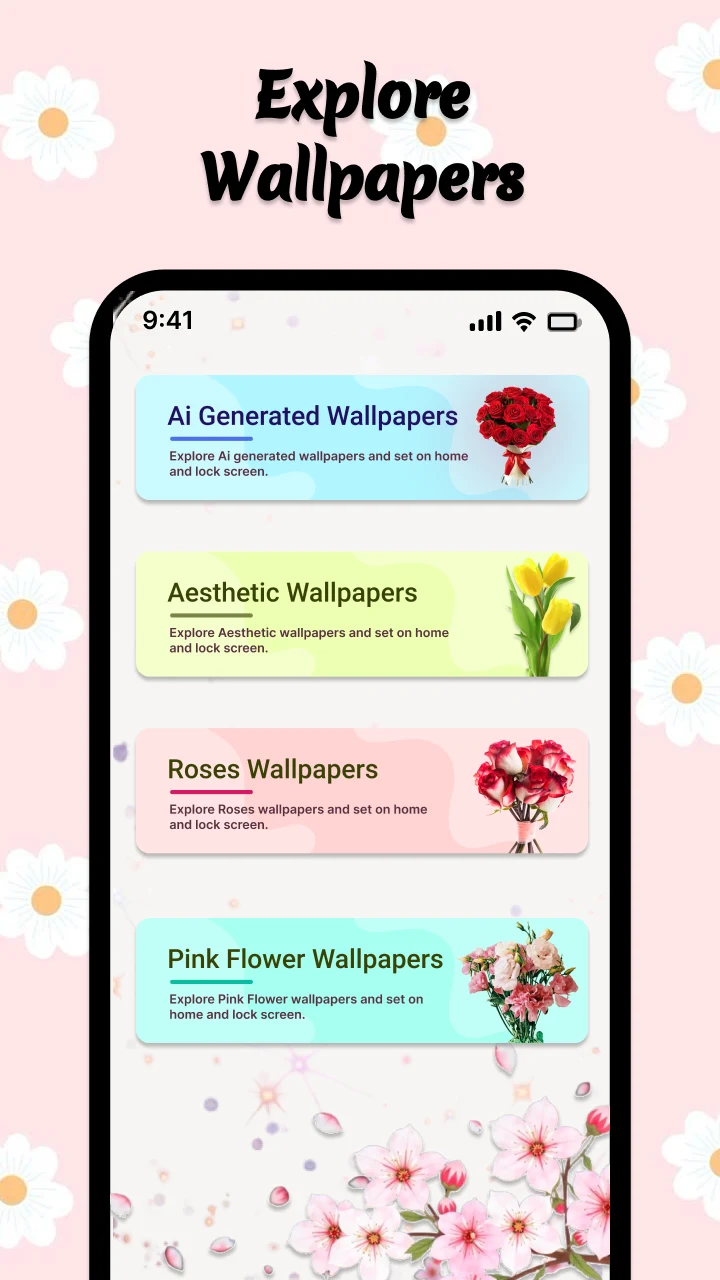 Flower Language: DIY Wallpaper screenshot