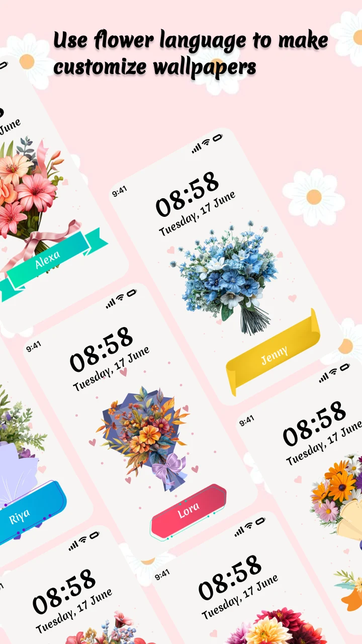 Flower Language: DIY Wallpaper screenshot