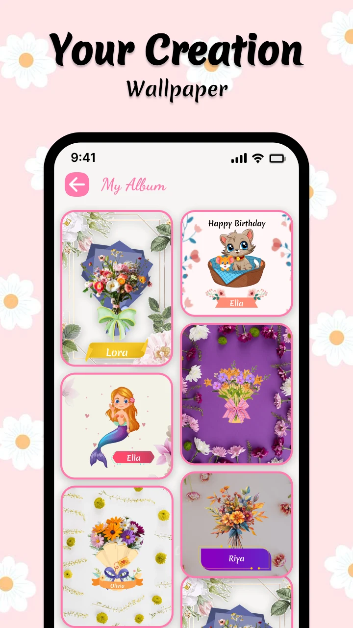 Flower Language: DIY Wallpaper screenshot