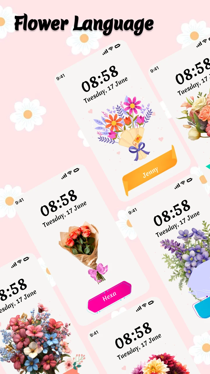 Flower Language: DIY Wallpaper screenshot