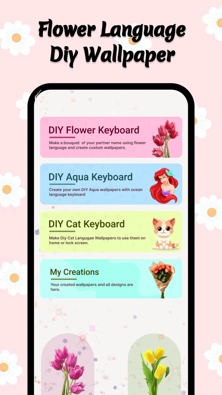 Flower Language: DIY Wallpaper screenshot