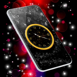 Biểu tượng Black Clock Live Wallpaper